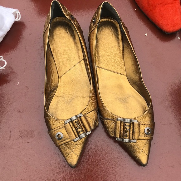 Bronze Dior shoes - Picture 1 of 4